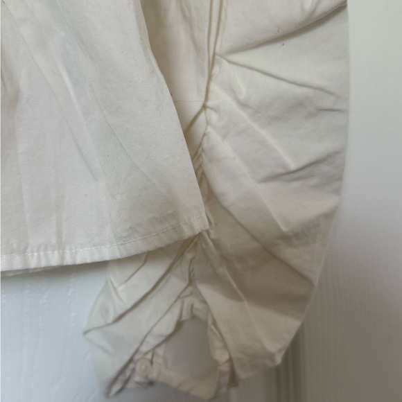 Zara White Tie-Front Peplum Blouse – XS - Picture 4 of 6